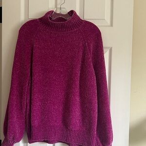 LOFT Rich Berry Turtleneck Sweater
